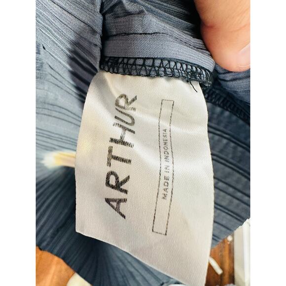 ARTHUR Women's Black Brown Floral Strapless Flower Mini Dress Size Small - Picture 13 of 16